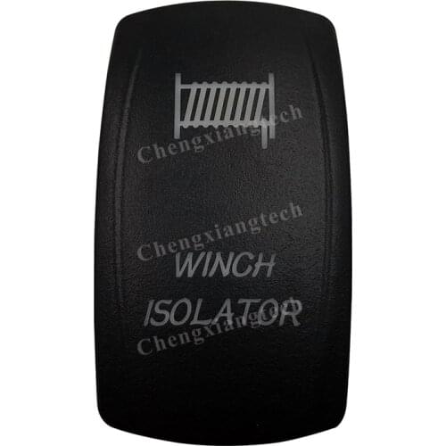 Car Boat Truck Backlit Swtich Cap- Laser Engraving - WINCH ISOLATOR-for Led Carling Arb Narva 4x4 RV Rocker Switch, Cover Only
