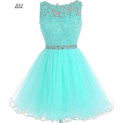 BM 2021 Sexy Short/Mini Homecoming Dresses With Appliques Beading Vestidos Special Occasion Graduation Gown BM637