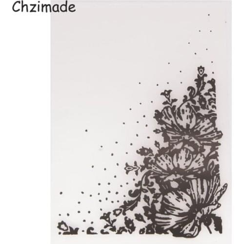 Chzimade Flower Design Embossing Folder Plastic Template For Cards Scrapbooking DIY Handmade Home Decoration