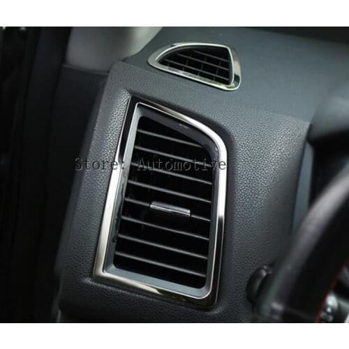 Decorative Air outlet conditioning Cover stainless steel frame Car Accessories 4pcs/Set For Mitsubishi ASX 2011 2012 2013