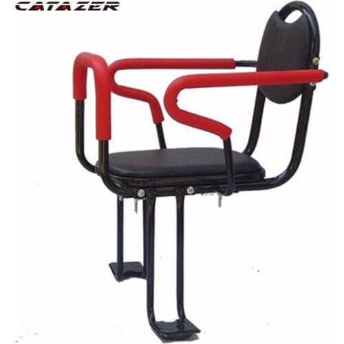 Bicycle Child Rear Seat Widened Thickened Treasure Safety School Electric Car Child Seat Bicycle Rear Seat PU Leather