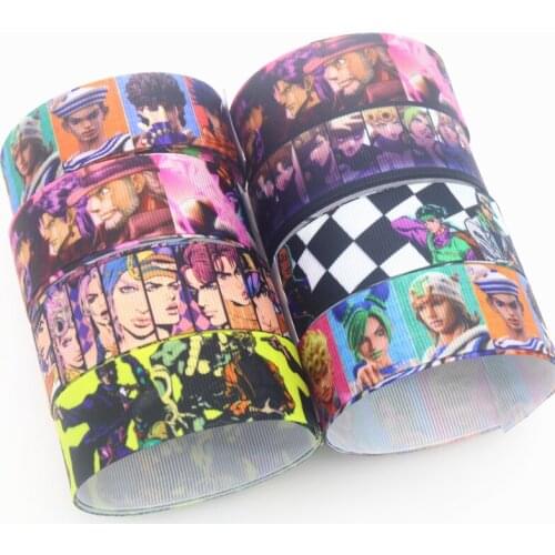 DHK 50yards Japan Cartoon Printed Grosgrain Ribbon Accessory Hairbow Headwear Decoration DIY Wholesale OEM S1433