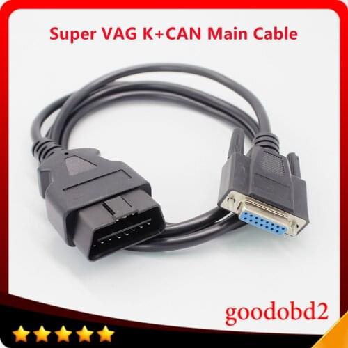 For Super VAG K+CAN Plus 2.0 Diagnosis Scanner OBD2 Key Programmer Main Cable 16Pin TO 15Pin