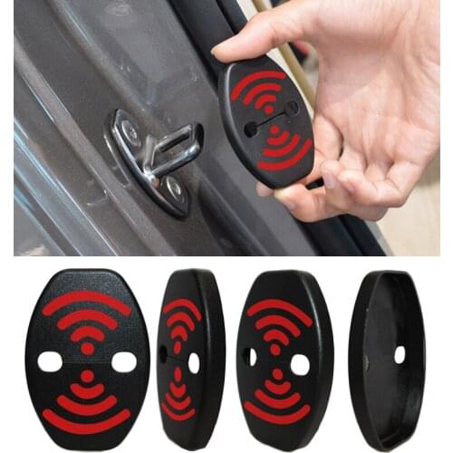 DIY Car Door Lock Cover WIFI Sticker For Volkswagen VW Golf Jetta Tiguan Polo Golf 6 Passat B4 B6 Sagitar Bora Skoda Fabia 4pcs