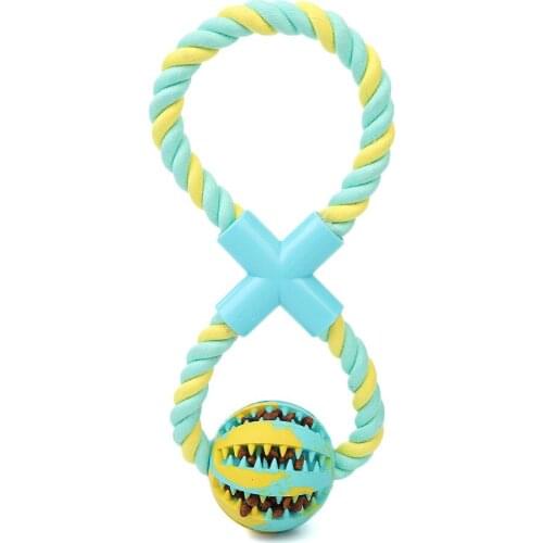 Hot Dog Toys Puzzle Interactive Elasticity Ball Large Dogs Chew Toy For Pet Tooth Clean Bite Resistant Rope Dog Food Rubber Ball