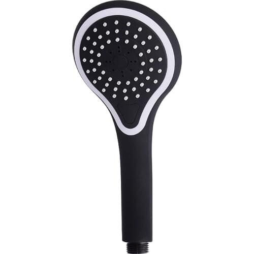 ABS Platic 3 Functions High Pressure Black/White Rainfall Sprayer Rain Bathroom Showerhead Hand Held Shower Head With Button
