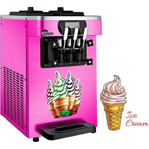 Mini Soft Serve Ice Cream Machines For Ice Cream Popular Stainless Steel Small Desktop Two Colours Ice Cream Machine In China