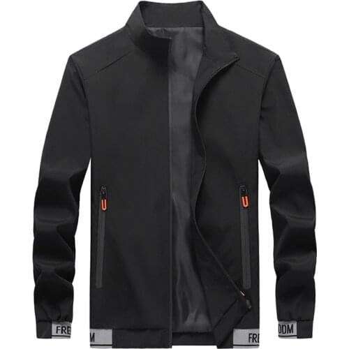 Brand Men Jacket Coats Fashion Trench Coat New 2021 Autumn Casual Silm Fit Overcoat Black Bomber Jacket Men M-5XL Dropshipping