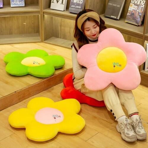 45cm Soft Flower Shaped Plush Pillow Toy Stuffed Sofa Pillow Chair Floor Cushion Pet Mat Birthday Gift for Girls Kids Home Decor