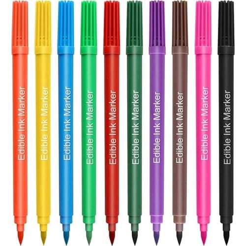 10 Colors DIY Edible Pigment Pen Bake Accessories Food Drawer Color Pencils Markers Cake Biscuit Cookie Painting valuable