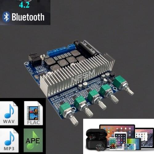 KYYSLB DC11-24V 100W+50W*2 TPA3116 Bluetooth Amplifier Board 4.2 High Power 2.1 Super Subwoofer Digital Power Amplifier Board