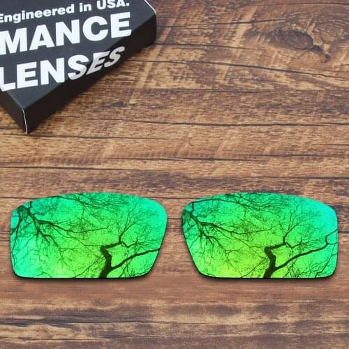 ToughAsNails Polarized Replacement Lenses for Oakley Twitch Sunglasses Green Mirrored Color (Lens Only)