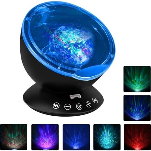 Ocean wave projector Starry Sky Aurora LED Night Light Remote Projector Novelty Lamp bedside USB Lamp bedroom childrens lamps
