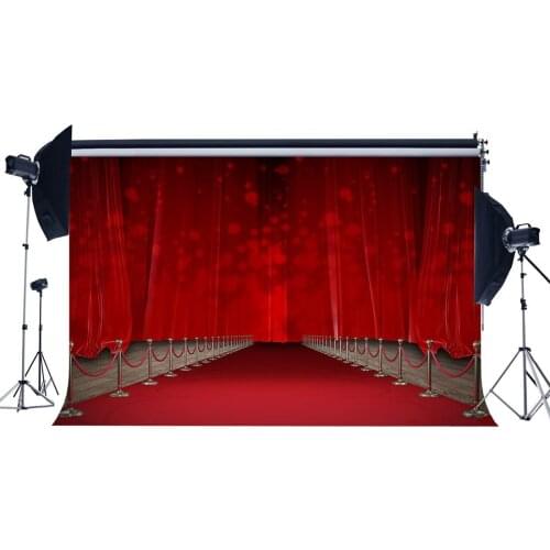 Luxurious Stage Backdrop Interior Hollywood Backdrops Bokeh Glitter Sequins Fancy Curtain Red Carpet Photography Background