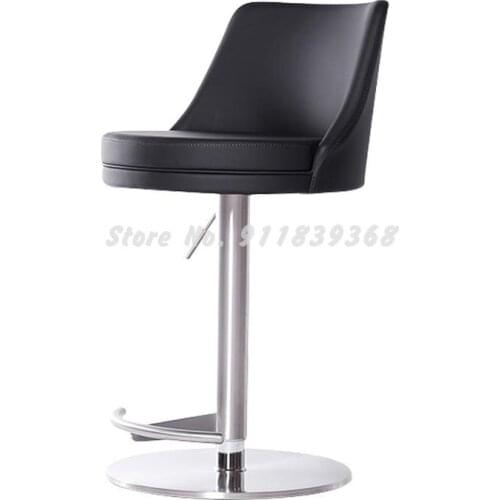 Modern Simple Lift Bar Chair High Footed Dining Chair Bar Chair Rotary Bar Chair High Footed Chair Back High Stool