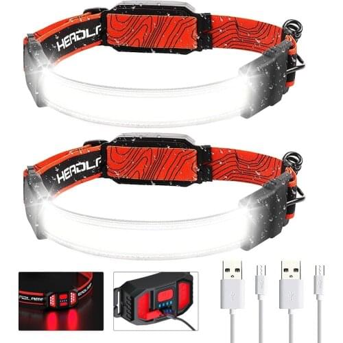 50000 Lumens Led Headlamp Rechargeable Headlamps Flashlight Waterproof COB Headlight Head Lamp Light for Fishing Running Camping