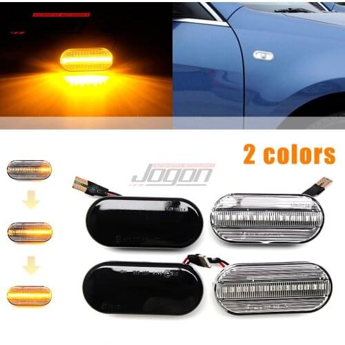 For VW Golf 3 4 MK3 Jetta MK4 Bora Passat 3B Polo 6N 9N Sharan Vento Side Fender Warning Indicator LED Dynamic Turn Signal Light