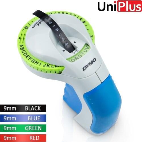 UniPlus for Dymo Labeling Machine DYMO 12965 Manual Labeller Print 3D Embossing Label Tape for Dymo Tape Embossing Label Maker
