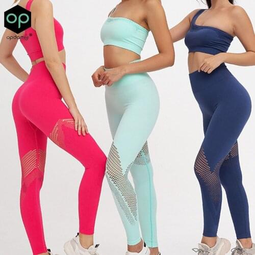 New Ladies 2 Piece Sportswear Stretch Sports Sexy Bra Gym Clothes Crop Top Leggings Yoga Suit Clothing Pants Yoga Suit Gym