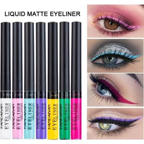 1Pcs Matte Liquid Eyeliner Pencil Makeup Long Lasting Quick Dry Glitter Eye Liner Pen White Eyeliner Gold Pigment Cosmetic