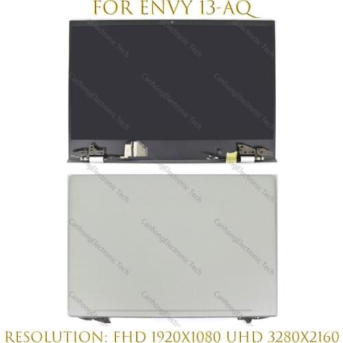 13.3" For HP Envy 13-aq 13-aq0001ur 13-aq0002nt Laptop Display Panel Touch Digitizer Screen Full Assembly L53379-001 L53371-001