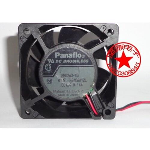 Panaflo FBA06A12L DC 12V 0.14A 60x60x25mm 2-Wire Server Cooling Fan