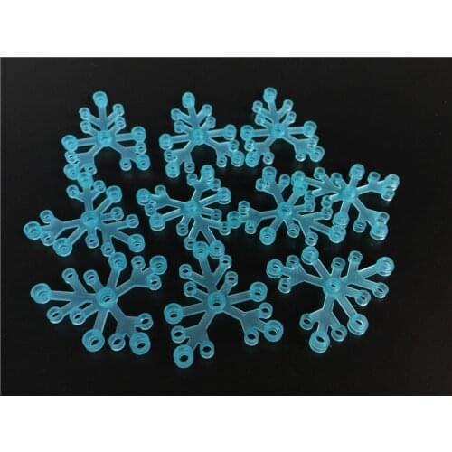 20pcs/lot MOC Bricks DIY Large Dark Trans Blue Plant Leaves fit with 2417 Educational Building Blocks Children Gifts