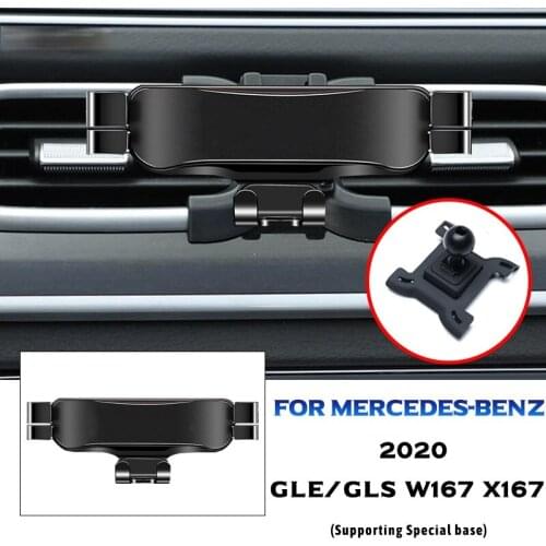 Car Mobile Phone Holder Air Vent Mount GPS Stand Gravity Navigation Bracket For Mercedes GLE GLS W67 X167 2020 Car Accessories