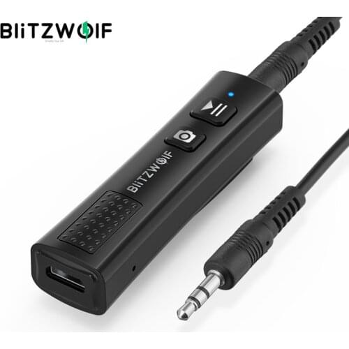 BlitzWolf Wireless V5.0 USB Audio bluetooth Receiver 2 in 1 Mini Stereo Audio 3.5mm Jack For TV PC Car Kit Wireless Adapter