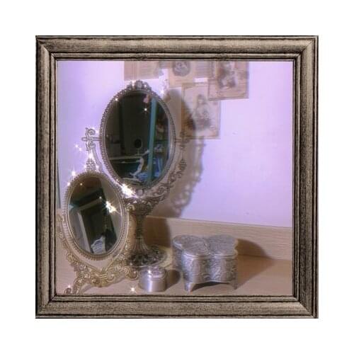 Large queen European Vintage flip table Princess Desktop rotating makeup mirror stand creative Home desktop Decor March 8th gift