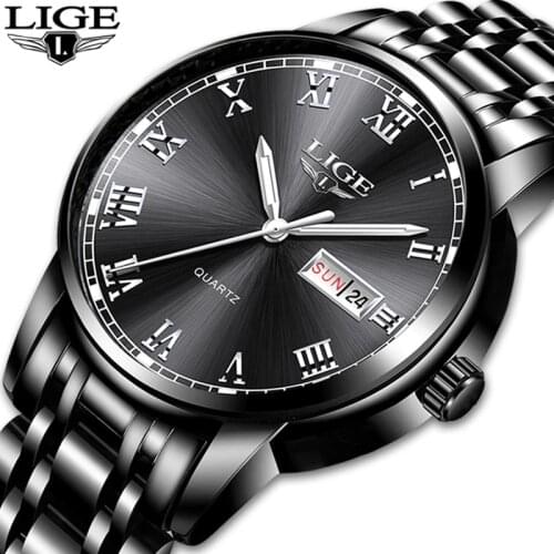 2019 LIGE Top Brand Luxury Mens Watch Waterproof Date Clock Male Sports Watches Men Quartz Casual Wrist Watch Relogio Masculino