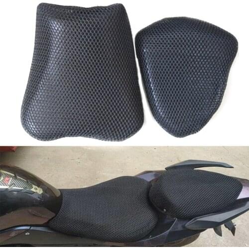 1 Set 3D Sun Protection Motorcycle Seat Cushion Cover Motorbike Breathable Thermal Insulation Pad For Kawasaki Ninja 250 300