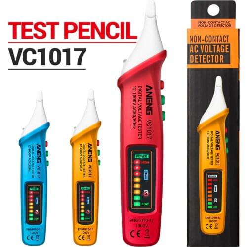 VC1017 Digital AC Voltage Detectors Smart Non-Contact Tester Pen Meter 12-1000V Voltage Meter Electric Sensor Test Pencil