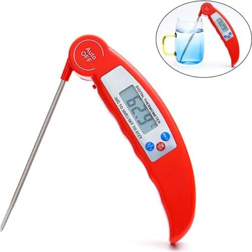 Digital Probe Thermometer Foldable Multifunction Tester Food BBQ Meat Oven Folding Kitchen Thermometer Cooking Water Oil Tool
