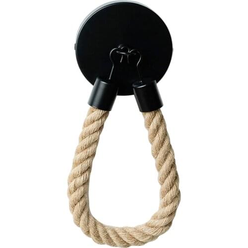 Toilet Paper Holder Wall-Mounted Rope Paper Roll Holder and Towel Holder 20x18x3cm Bathroom Supplies