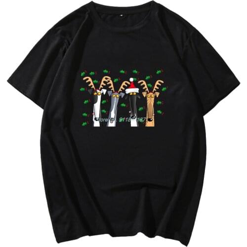 Christmas Antlers Greyhound Dog T-Shirt Men Streetwear Love My Pet Tee TShirt Harajuku men t shirt men clothing