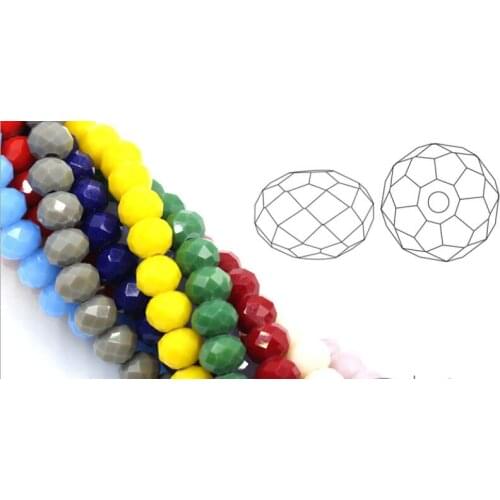 Crystal Glass Rondelle Faceted Loose Spacer Bead Handmade DIY Jewelery Making 2x3mm/3x4mm