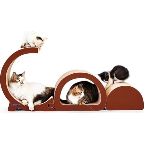 Pet cat toy corrugated paper cat scratch board cat claws toy cat pet supplies, give cat grass