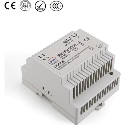 100% guarantee professional factory high quality stable 30w 15v 2a single output din rail power supply communication equipment