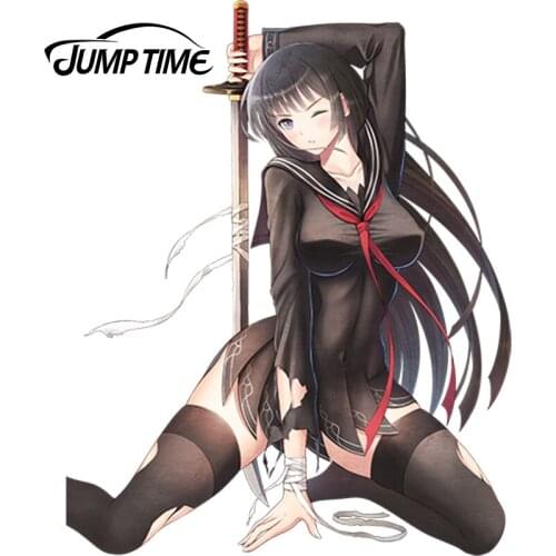 JumpTime 13cm X10.4cm Tendou Kisara Anime Sexy Warrior Decal Bumper Window Decoration Sticker Waterproof Car Styling Accessories