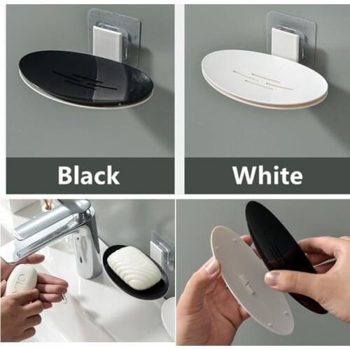 Creative Soap Box Wall-mounted Suction Cup Soap Box Free Punch Drain Rack Simple Soap Dish For Bathroom Toilet Dropshipping