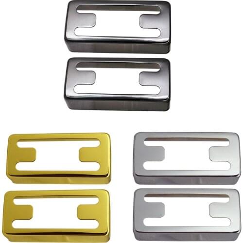 Pack of 2 Bridge Neck Humbucker Pickup Covers Protector Brass for Electric Guitar Parts
