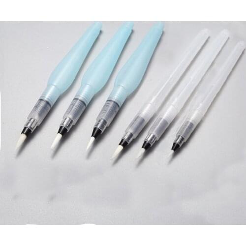 6Pcs Different Size Large Capacity Barrel Water Paint Brush Set For Self Moistening Pen Painting Drawing Art Supplies