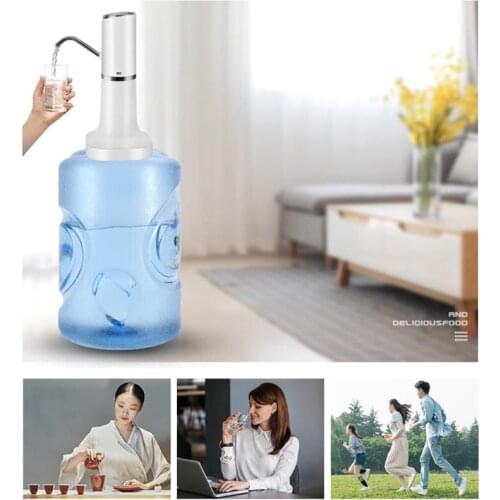6 Pcs Water Bottle Pump USB Charging Automatic Electric Water Dispenser Pump Drinking Fountain Pressure Pump for Home Office