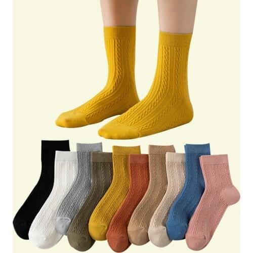 3 Pairs Candy Color High Quality Socks Lot Solid Cute Sweet Girl Long Socks Pack Women Harajuku Kawaii Lolita White Fashion