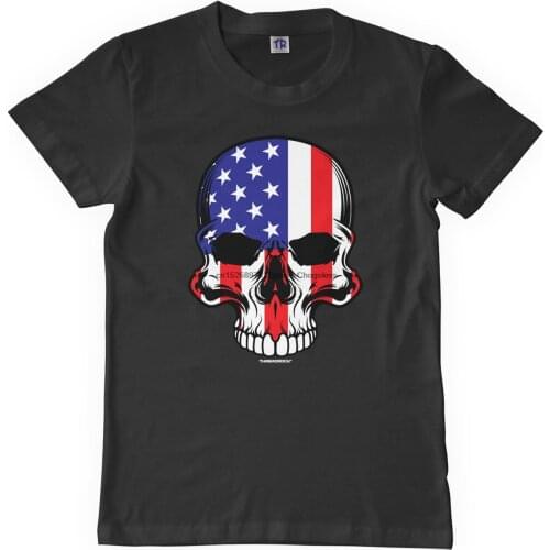 Threadrock Kids American Flag Skull Youth T-shirt USA Patriotic
