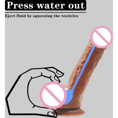 Penis Squirting Dildo Realistic Big Huge Anal Strapon Lesbian Ejaculating Dildos For Women Silicone Fake Penis Dick Flirt Erotic