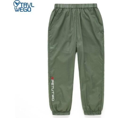 TRVLWEGO Camping Travel Pants Summer Outing Children Hiking Trousers Kids Boys Girls Sport Quick Dry UV-Proof Outdoor