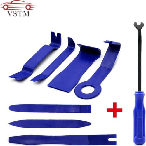 7pcs Remover Removal Puller Pry Tool Car Door Panel Trim Upholstery Retaining Clip Plier Tool Hand Tool Set