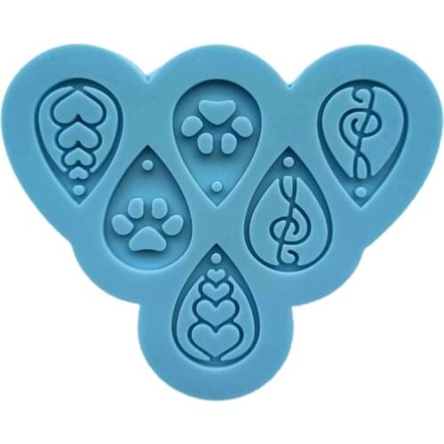 Earrings Pendant Epoxy Resin Mold Keychain Silicone Mould DIY Crafts Polymer Jewelry Making Tools